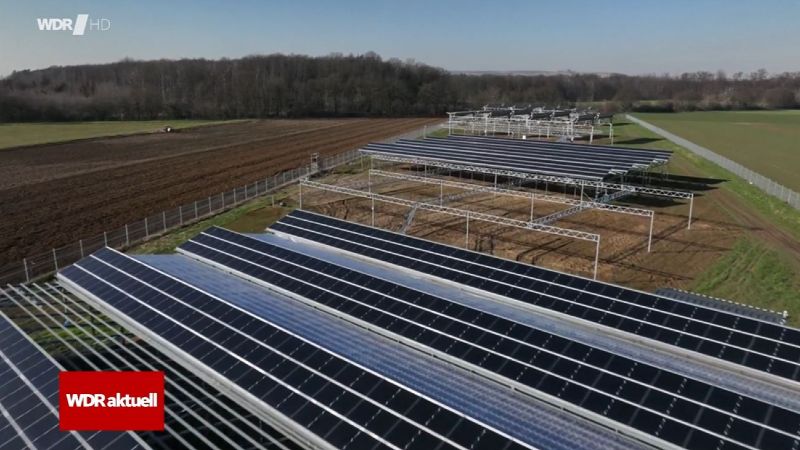 Demonstrationsanlage für Agr-/Horti-Photovoltaik in Morschenich-Alt im Kreis Düren.
